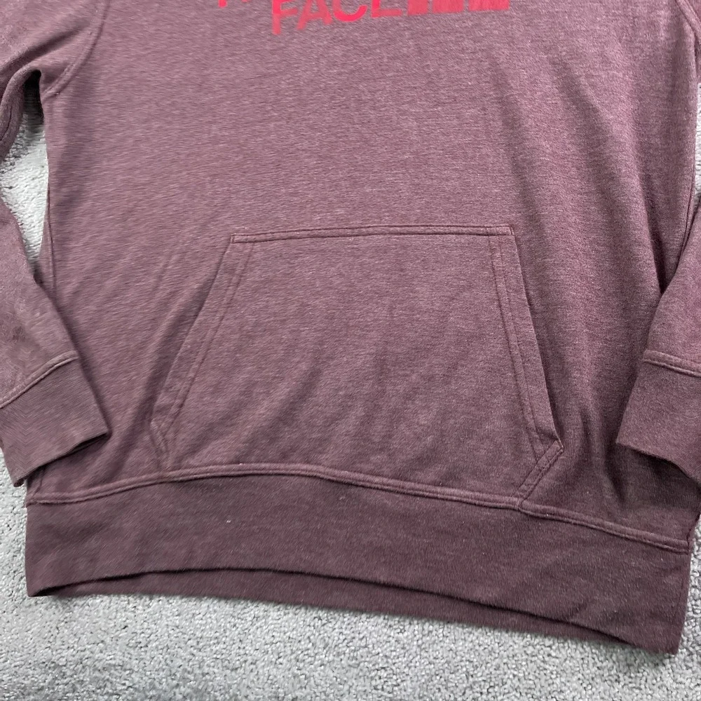 The North Face Hoodie Mens Medium Red Maroon Half Dome‎ Logo Pullover Sweatshirt